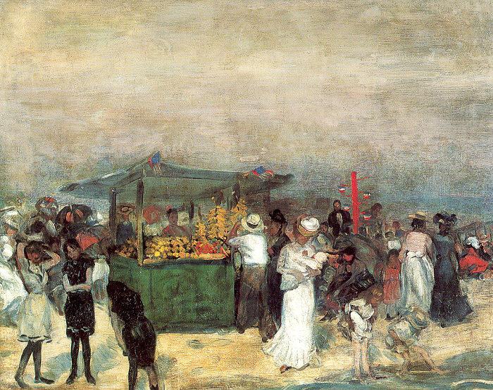 Fruit Stand, Coney Island, Glackens, William James